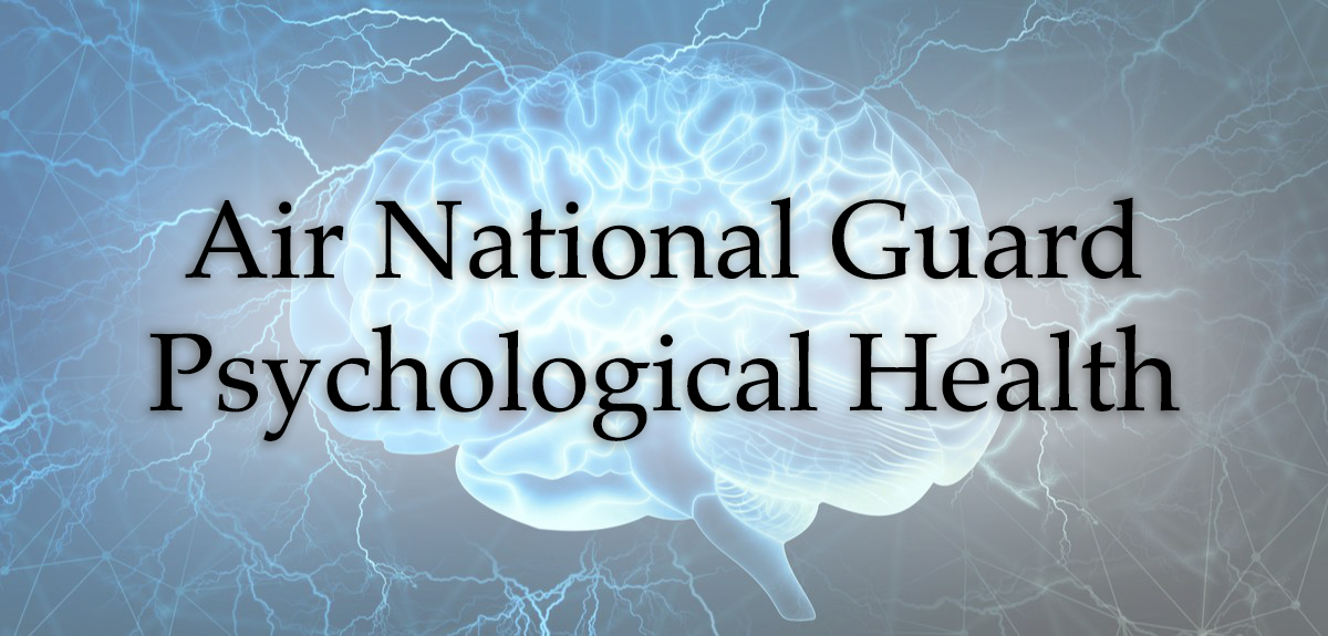 Air national Guard Psychological Health Graphic with Brain in background